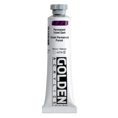 สีอะคริลิค Golden Heavy Body 59ml : Permanent Violet Dark