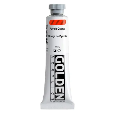 สีอะคริลิค Golden Heavy Body 59ml : Pyrrole Orange