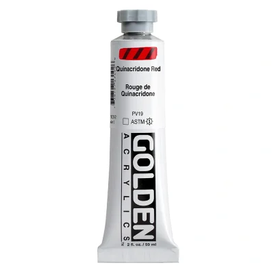 สีอะคริลิค Golden Heavy Body 59ml : Quinacridone Red