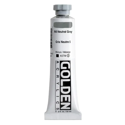สีอะคริลิค Golden Heavy Body 59ml : Neutral Gray N5