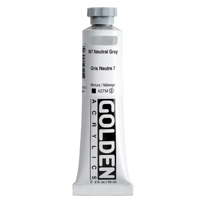 สีอะคริลิค Golden Heavy Body 59ml : Neutral Gray N7