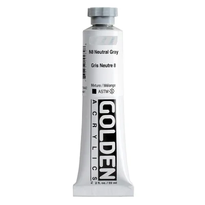 สีอะคริลิค Golden Heavy Body 59ml : Neutral Gray N8