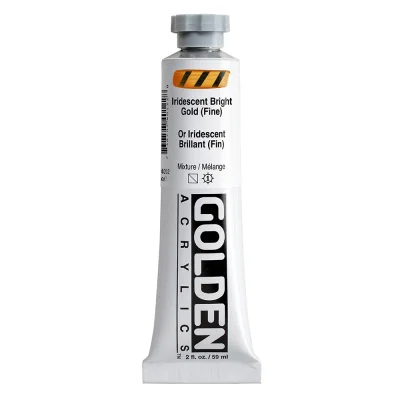 สีอะคริลิค Golden Heavy Body 59ml : Iridescent Bright Gold fine)
