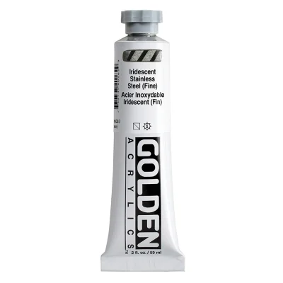 สีอะคริลิค Golden Heavy Body 59ml : Iridescent Stainless Steel fine)