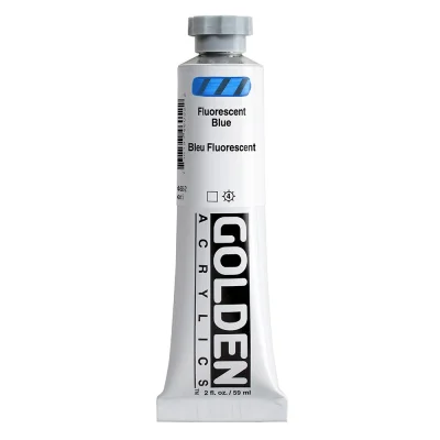 สีอะคริลิค Golden Heavy Body 59ml : Fluorescent Blue