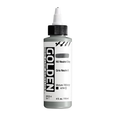 Golden High Flow Acrylic Paint : Neutral Gray N5