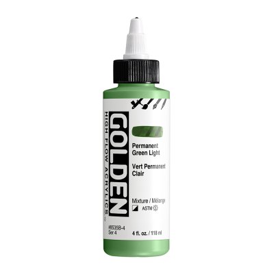 สีอะคริลิค เนื้อเหลว เกรดอาร์ตติส : Permanent Green Light