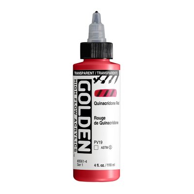 Golden High Flow Acrylic Paint : Transparent Quinacridone Red