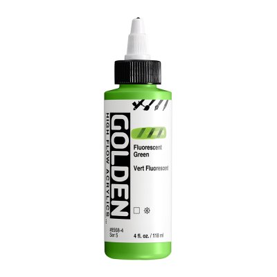 Golden High Flow Acrylic Paint : Fluorescent Green