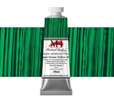 Michael Harding Oil Paint : 214 Phthalocyanine Green Yellow Shade
