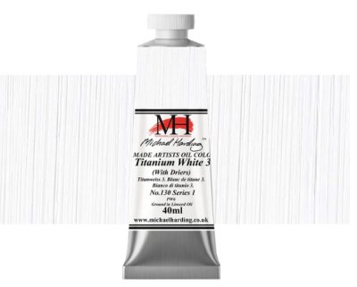 Michael Harding Oil Paint : 130 Titanium White No.3 (Linseed Oil)