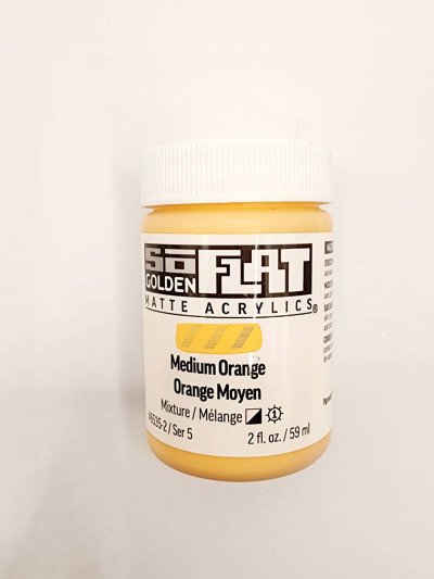 Golden So Flat Matte Acrylic Paint- Medium Orange