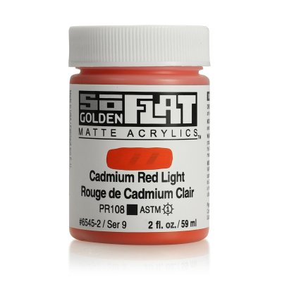 สีอะคริลิค เนื้อแมท เกรดอาร์ทติส SoFlat Cadmium Red Light