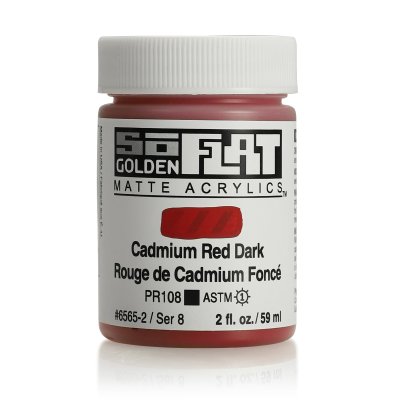 สีอะคริลิค เนื้อแมท เกรดอาร์ทติส SoFlat Cadmium Red Dark