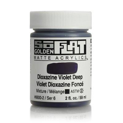 Golden So Flat Matte Acrylic Paint- Dioxazine Violet Deep