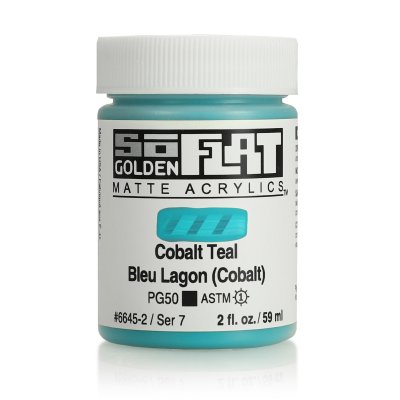 สีอะคริลิค เนื้อแมท เกรดอาร์ทติส SoFlat  Cobalt Teal