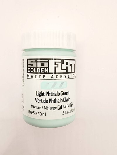 สีอะคริลิค เนื้อแมท เกรดอาร์ทติส SoFlat Light Phthalo Green