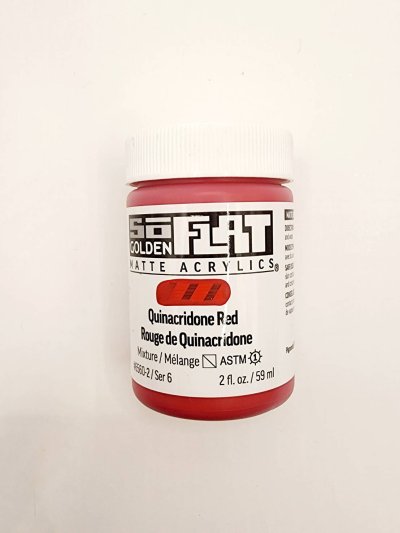 Golden So Flat Matte Acrylic Paint- Quinacridone Red