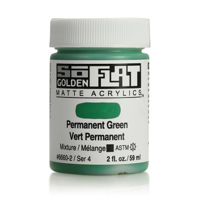 สีอะคริลิค เนื้อแมท เกรดอาร์ทติส SoFlat Permanent Green