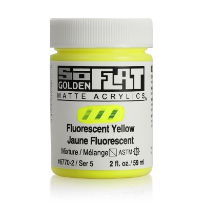 Golden So Flat Matte Acrylic Paint- Fluorescent Yellow