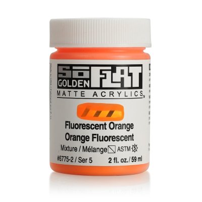 สีอะคริลิค เนื้อแมท เกรดอาร์ทติส SoFlat Fluorescent Orange