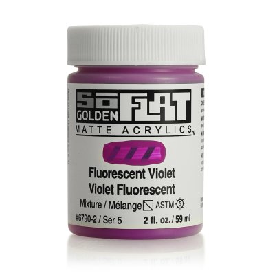 สีอะคริลิค เนื้อแมท เกรดอาร์ทติส SoFlat Fluorescent Violet