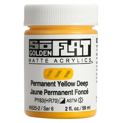 สีอะคริลิค เนื้อแมท So Flat : Permanent Yellow Deep