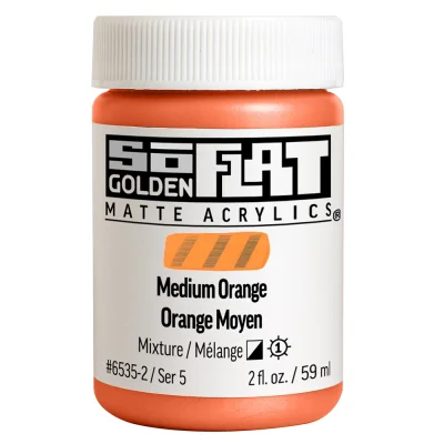 Golden So Flat Matte Acrylic Paint- Medium Orange