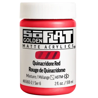 สีอะคริลิค เนื้อแมท So Flat : Quinacridone Red
