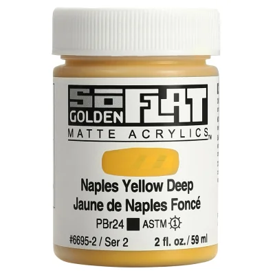 สีอะคริลิค เนื้อแมท So Flat : Naples Yellow Deep