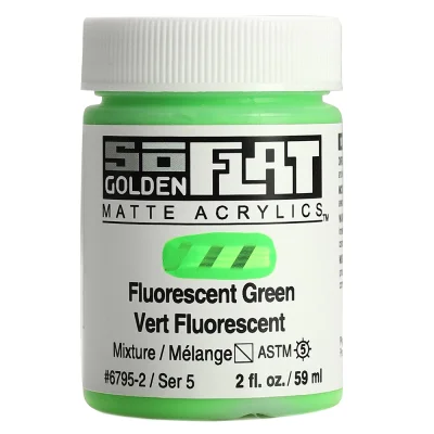 สีอะคริลิค เนื้อแมท So Flat : Fluorescent Green