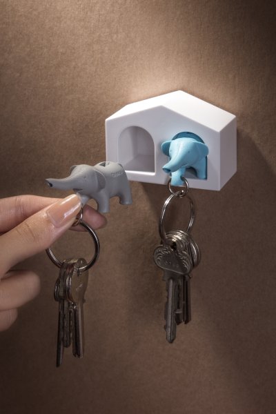 Duo Elephant Key Ring