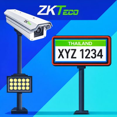 กล้องอ่านป้ายทะเบียน ZKTeco LPR  กล้อง เสา ไฟ จอแสดงผล อ่านป้ายทะเบียน