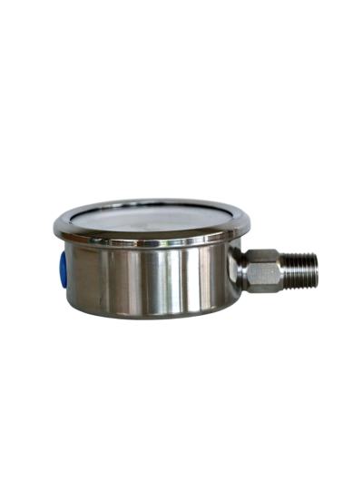 Pressure Gauge 1,500 PSI (100 Bar) 1/4" NPT Bottom Mount SS316 – 63 mm