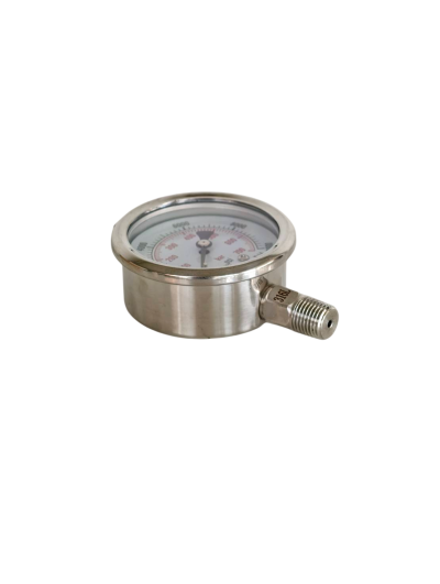 Pressure Gauge 10,000 PSI (700 Bar) 1/4" NPT Bottom Mount SS316 – 63 mm