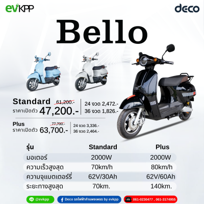 มอเตอร์ไซค์ไฟฟ้า DECO รุ่น Bello