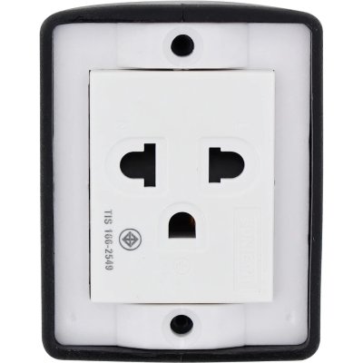 SUNTECH เต้ารับ บล็อกยาง PVC รุ่น RSA1 ปลั๊กกราวด์เดี่ยว สำหรับ ประกอบเป็น ปลั๊กพ่วง