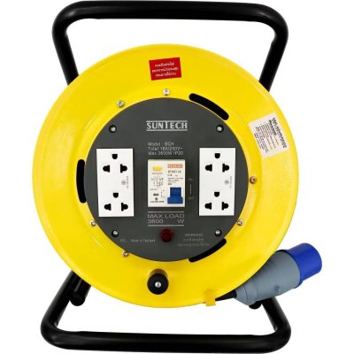 SUNTECH ล้อเก็บสายไฟอุตสาหกรรม รุ่น BCH 16A ขนาดสายไฟ 2.5 sq.mm ยาว 20 ,30 เมตร