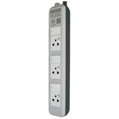 SUNTECH ชุดปลั๊กพ่วง มอก. PL 3 สวิตซ์ 3 ช่อง 16A 3500 วัตต์ ขนาดสายไฟ 1.5 Sq.mm ยาว 3 , 5 เมตร