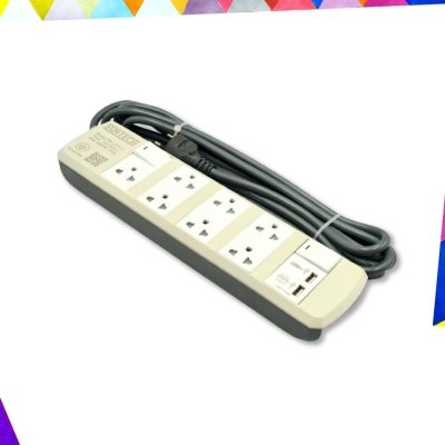 ชุดปลั๊กพ่วง SUNTECH รุ่นPM-2273,2275 16A 3500 วัตต์ 2สวิตช์ 7ช่อง 2USB รับประกัน2ปี สินค้า MADE IN THAILAND ยาว 3,5เมตร