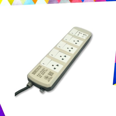 ชุดปลั๊กพ่วง SUNTECH รุ่นPM-2543,2545 16A 3500 วัตต์ 5สวิตช์ 4ช่อง 2USB รับประกัน2ปี สินค้า MADE IN THAILAND ยาว 3,5เมตร
