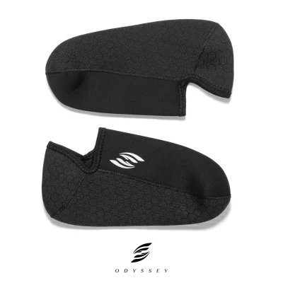 ถุงเท้าดำน้ำข้อสั้น แบบรองพื้นกันลื่น 1มิล 2มิล Non-Slip Diving Socks Black Odyssey™ AirBUB® neoprene