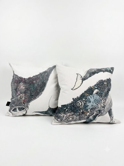 Odyssey Ocean-Art Canvas Cushion Collection หมอนอิงและปลอกหมอนอิงผ้าแคนวาสลายศิลปะท้องทะเล