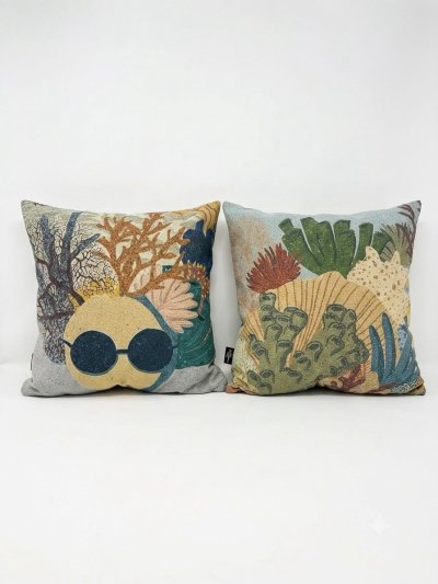 Odyssey Ocean-Art Canvas Cushion Collection หมอนอิงและปลอกหมอนอิงผ้าแคนวาสลายศิลปะท้องทะเล