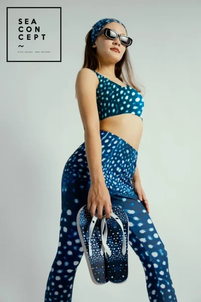 รองเท้าแตะ สำหรับเน็ตไอดอลภาคพื้นทะเล สุดคิ้วท์ Flip Flop Mer Design Collection© ผลิตจากวัสดุรีไซเคิล 100%