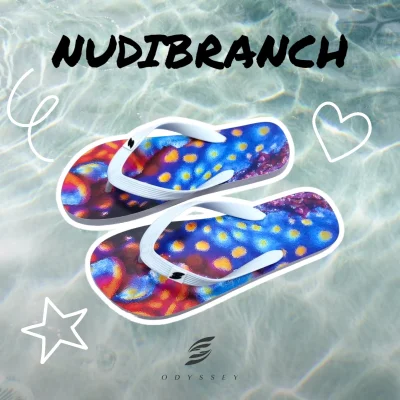 รองเท้าแตะ สำหรับเน็ตไอดอลภาคพื้นทะเล สุดคิ้วท์ Flip Flop Mer Design Collection© ผลิตจากวัสดุรีไซเคิล 100%