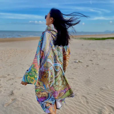 ชุดเสื้อคลุม Naomi Atelier™ เนื้อผ้า SILK Suede เกรดพรีเมี่ยมไม่เก็บฝุ่น hypoallergenic นุ่มละมุน
