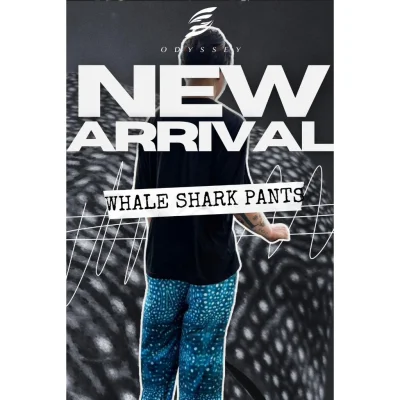 Odyssey Whale Shark Pants are made from Italian silk. They are light, soft, and comfortable to wear.