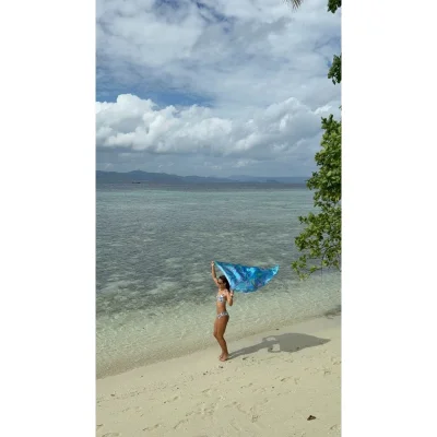 Scarf Odyssey Design by Naomi made from premium satin silk material.