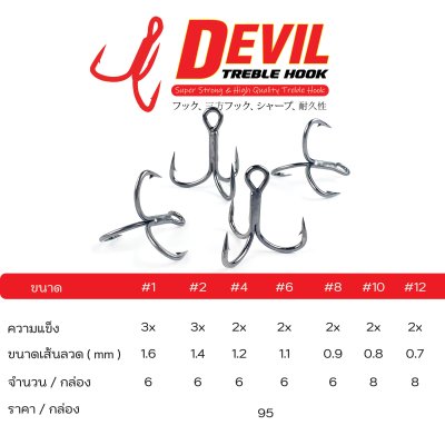 เบ็ดสามทาง DEVIL HOOK